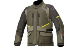 Men's Short Textile Jackets Alpinestars: Motociklininko striukė Alpinestars Andes Drystar Green/Black/Fluo Yellow 2022