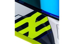 Viso veido šalmai Cassida: Motociklininko šalmas Cassida Aero Drome Blue/Fluo Yellow/Light Blue/White Blue/White