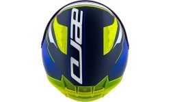 Viso veido šalmai Cassida: Motociklininko šalmas Cassida Aero Drome Blue/Fluo Yellow/Light Blue/White Blue/White