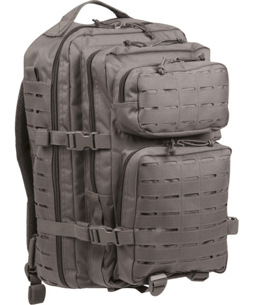 Turistinės kuprinės ir krepšiai MIL-TEC: URBAN GREY OD LASER CUT ASSAULT BACKPACK LG