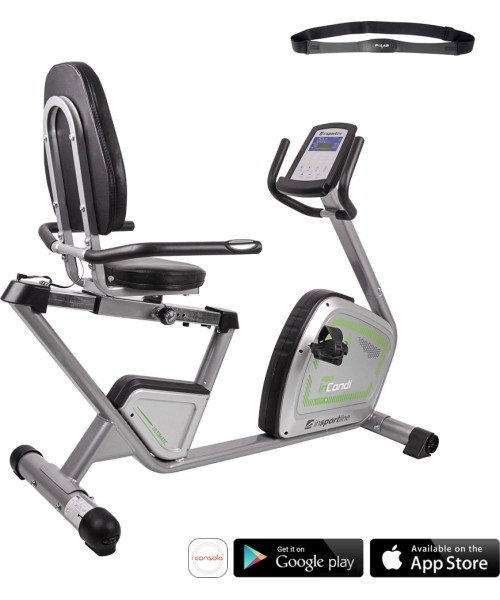 Dviračiai treniruokliai inSPORTline: Horizontalus dviratis treniruoklis inSPORTline inCondi R60i (iki 150kg, smagr. 9kg)