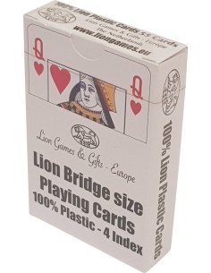 Lion Single 100% Plastic Playingcards Bridge