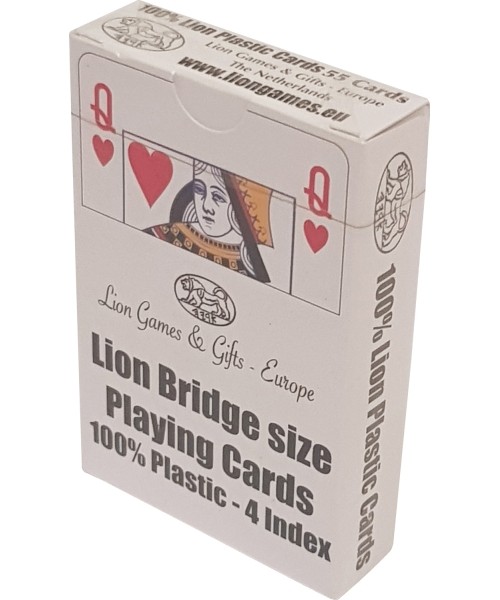 Kortos, pokeris ir kauliukai : Lion Single 100% Plastic Playingcards Bridge