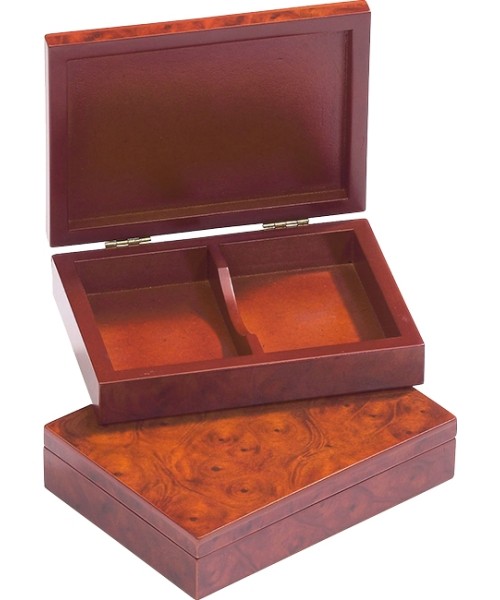 Kortos, pokeris ir kauliukai Philos: Kortų dėžutė Philos medinė 15.3x11.2cm