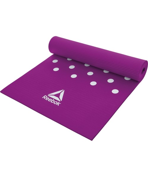 Training Mats Reebok fitness: Treniruočių kilimėlis Reebok Spots 7 mm, violetinis