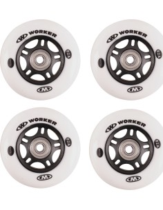 Set 4 pcs – Wheels 76mm and Bearing ABEC-7 chrome