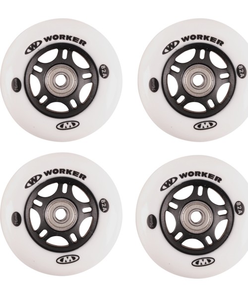 Ratukų rinkinys 4 vnt. – 76 mm su ABEC-7 guoliais, chromas