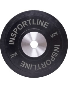 Gumuotas svorio diskas inSPORTline Bumper Plate 20 kg