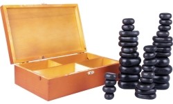 Lava massage stone set inSPORTline Basalt Stone 36pcs.
