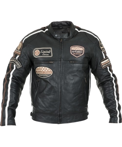 W-TEC: Vyriška odinė moto striukė W-TEC Sheawen