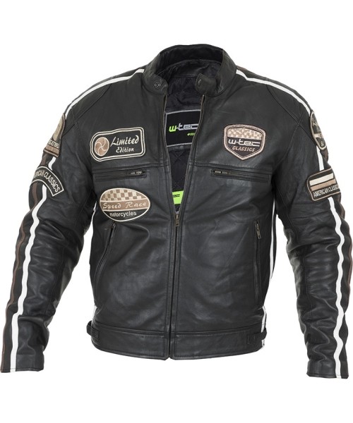 W-TEC: Vyriška odinė moto striukė W-TEC Sheawen