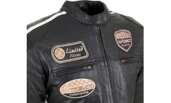 W-TEC: Vyriška odinė moto striukė W-TEC Sheawen
