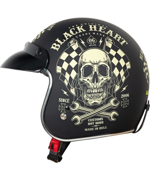 Atviro veido šalmai W-TEC: Moto šalmas W-TEC V541 Black Heart