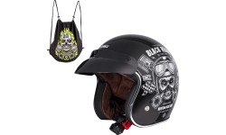 Atviro veido šalmai W-TEC: Moto šalmas W-TEC V541 Black Heart