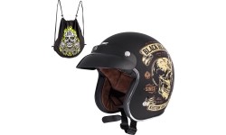 Atviro veido šalmai W-TEC: Moto šalmas W-TEC V541 Black Heart