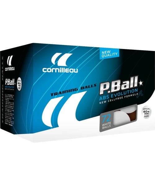 Stalo teniso kamuoliukai Cornilleau: Cornilleau P-Ball ABS Evolution 1* x72 - oranžinis