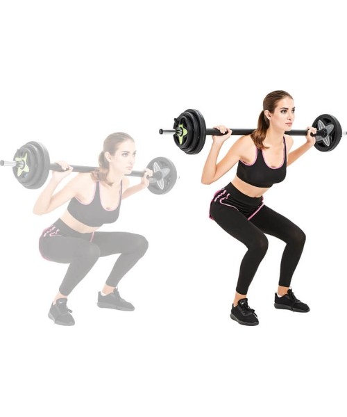 Barbell + Weight Plate Set inSPORTline Pumpstar 2 – 20kg