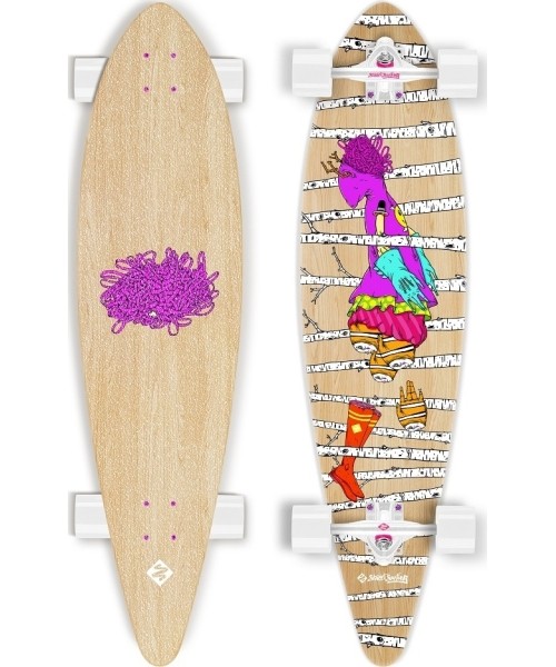 Riedlentės ir longboardai Street Surfing: Longboardas Street Surfing Woods 40”, kinų klevas, ABEC-9
