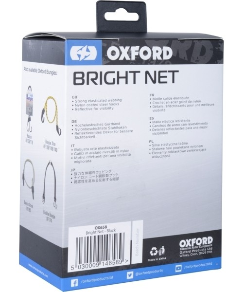 Elastic Motorcycle Cargo Net Oxford Bright 15x38.1cm