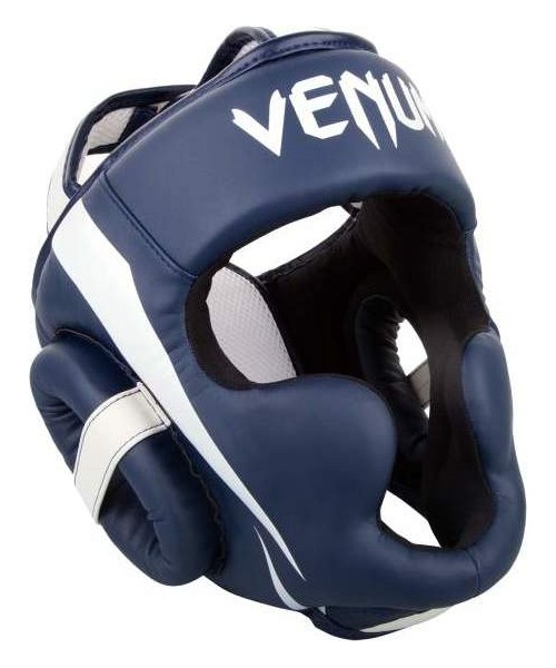 Boxing Helmets Venum: Bokso šalmas Venum Elite - White/Navy Blue