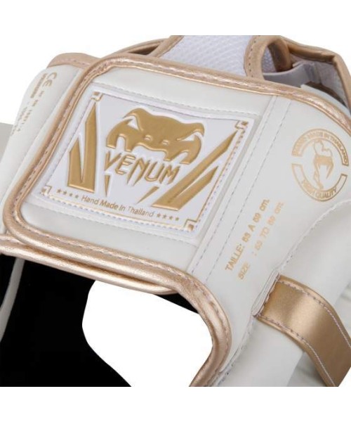 Headgear Venum Elite - White/Gold