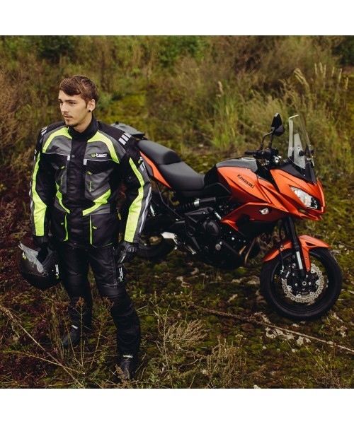 Vyriškos vasarinės motociklininko pirštinės W-TEC: Odinės motociklininkų pirštinės W-TEC Talhof