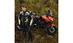 Vyriškos vasarinės motociklininko pirštinės W-TEC: Odinės motociklininkų pirštinės W-TEC Talhof
