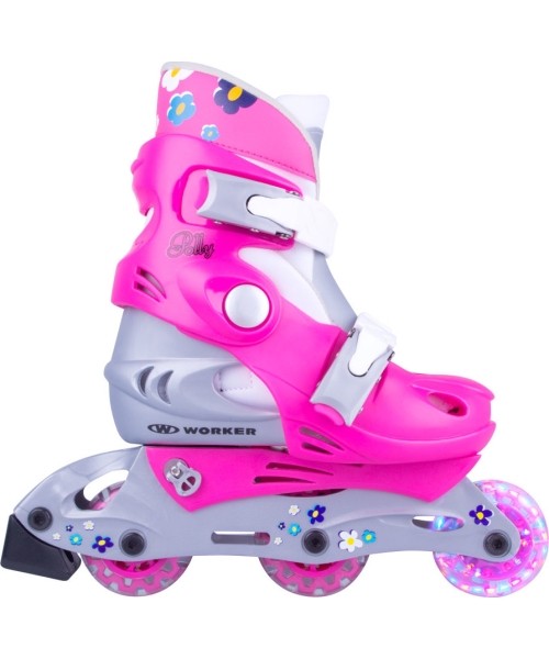 Children’s Rollerblading Set WORKER Polly LED – with Light-Up Wheels