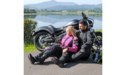 Vyriškos vasarinės motociklininko pirštinės W-TEC: Vyriškos odinės moto pirštinės W-TEC Crushberg