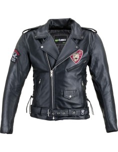 Leather Motorcycle Jacket W-TEC Black Heart Perfectis - Black