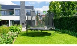EXIT Silhouette trampoline ø244cm - black Outdoor Round Coil spring Above ground trampoline