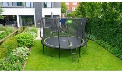 EXIT Silhouette trampoline ø244cm - black Outdoor Round Coil spring Above ground trampoline