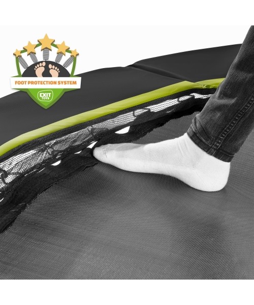 EXIT Silhouette trampoline ø305cm - black Outdoor Round Coil spring Above ground trampoline