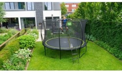 EXIT Silhouette trampoline ø305cm - black Outdoor Round Coil spring Above ground trampoline
