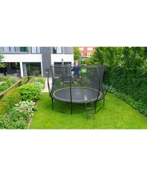 EXIT Silhouette trampoline ø305cm - black Outdoor Round Coil spring Above ground trampoline