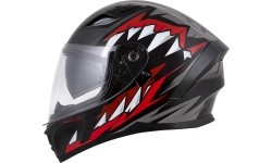 Viso veido šalmai Cassida: Motociklininko šalmas Cassida Orbit StriX Red/Gray/White/Black
