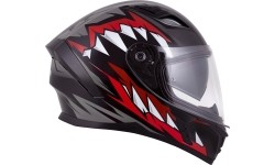 Viso veido šalmai Cassida: Motociklininko šalmas Cassida Orbit StriX Red/Gray/White/Black