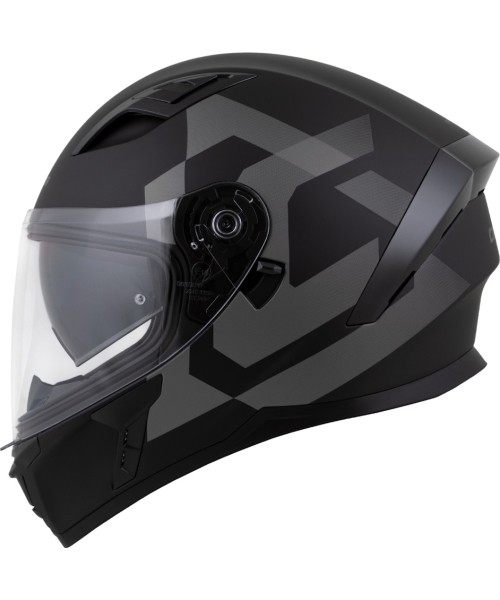 Viso veido šalmai Cassida: Motociklininko šalmas Cassida Orbit Grind Matte Black/Gray
