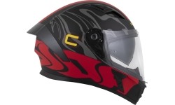 Full Face Helmets Cassida: Motociklininko šalmas Cassida Orbit Multivers Matinis juodas / raudonas / pilkas / geltonas
