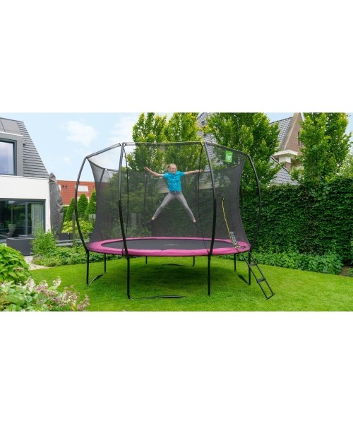EXIT Silhouette trampoline ø244cm - pink Outdoor Round Coil spring Above ground trampoline