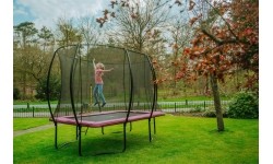 On-ground trampolines Exit: Stačiakampis batutas Exit Silhouette 214x305cm - Rožinis