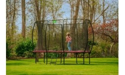 On-ground trampolines Exit: Stačiakampis batutas Exit Silhouette 214x305cm - Rožinis