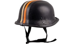 Atviro veido šalmai Sodager: Retro atviro veido motociklininko šalmas Sodager Stripes
