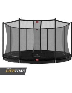 BERG Favorit InGround 380 Black batutas su apsauginiu tinklu Comfort