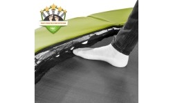 EXIT Silhouette ground trampoline ø305cm with safety net - green Outdoor Round Coil spring Sunken trampoline