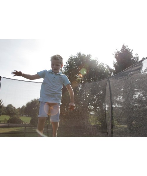 EXIT Silhouette ground trampoline ø305cm with safety net - green Outdoor Round Coil spring Sunken trampoline