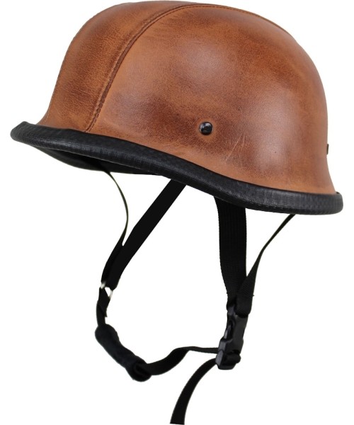 Retro atviro veido motociklininko šalmas Sodager ADH-012 - Ruda