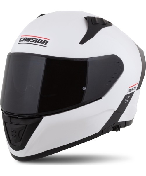 Full Face Helmets Cassida: Motociklininko šalmas Cassida Aero Solid White/Black