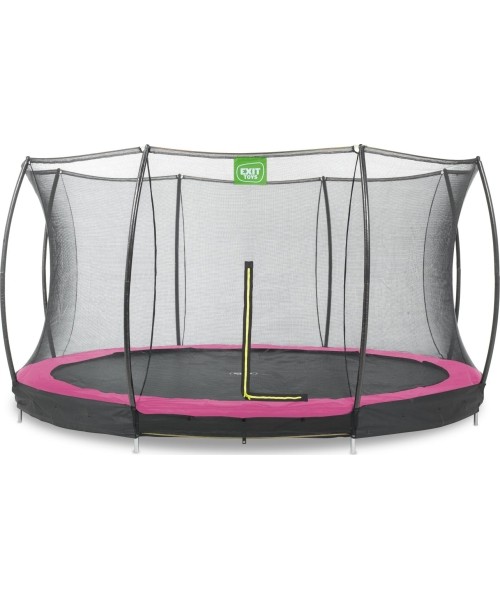 In-ground trampolines Exit: Įkasamas batutas su tinklu Exit Silhouette 366cm - Rožinis