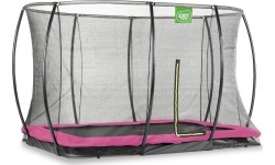In-ground trampolines Exit: Įkasamas batutas su tinklu Exit Silhouette - Rožinis